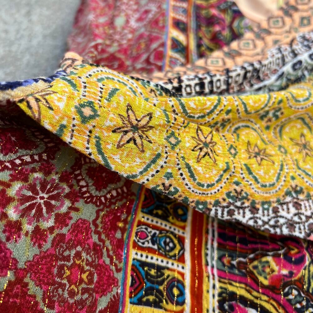 Desigual. Clanzie Boho Mixed Pattern Faux Wrap Dr… - image 8